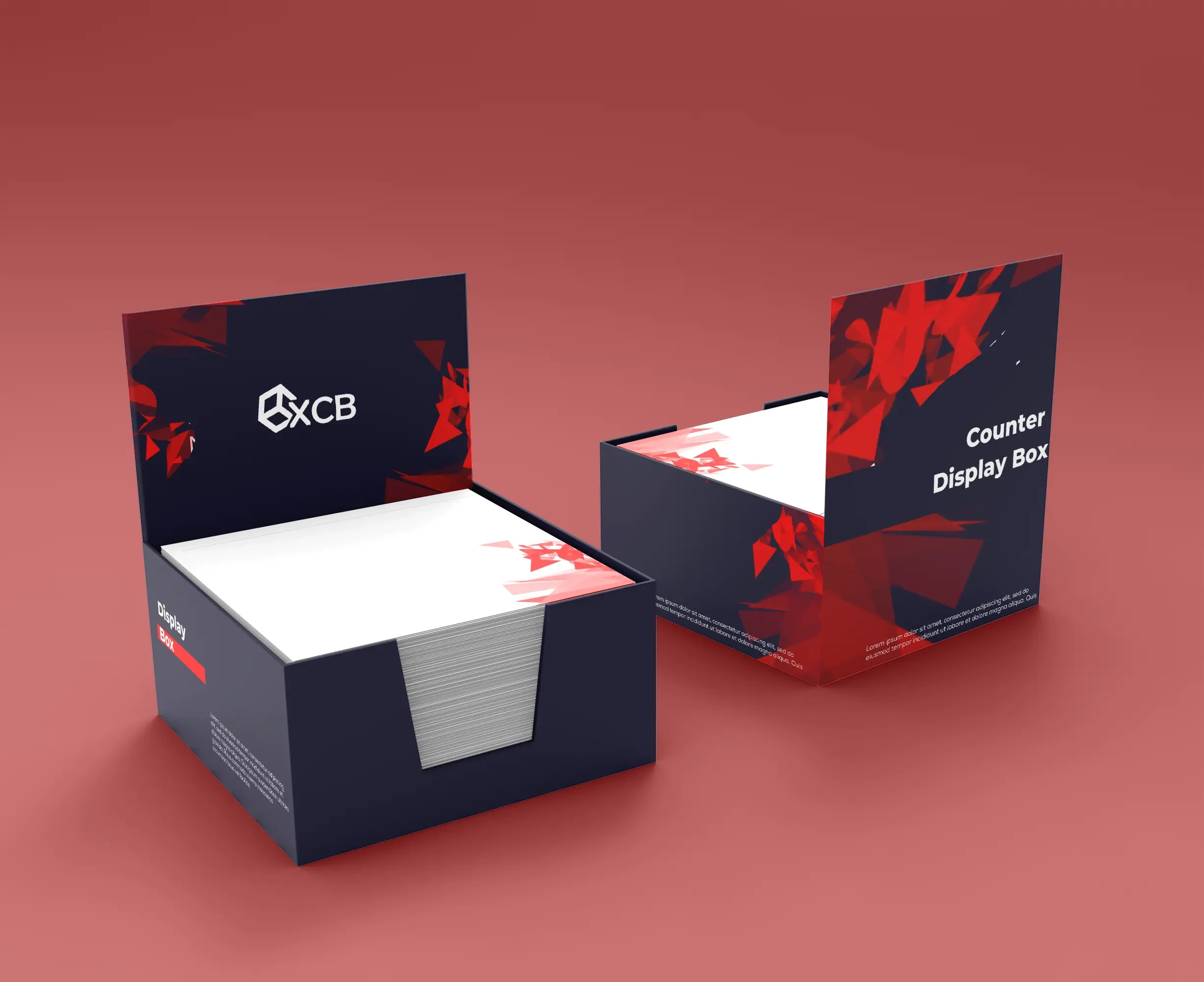 Counter Display Unit (CDU) Dieline - XCB Packaging Wholesale 100 MOQ