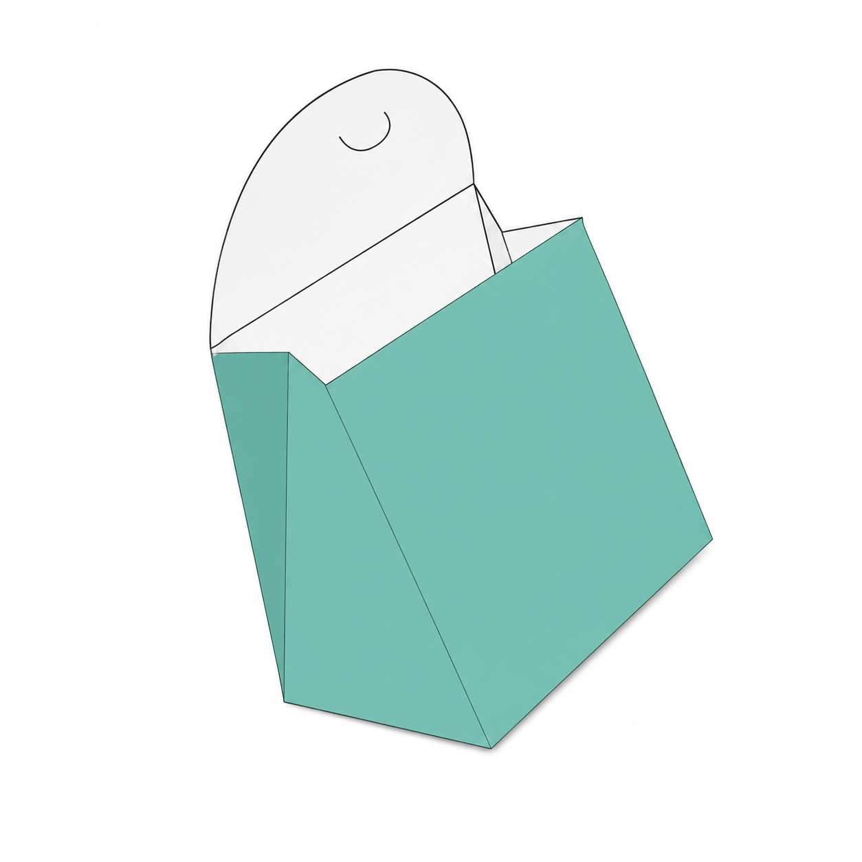 Gable Carry Handle Box Dieline - XCB Packaging Wholesale 100 MOQ